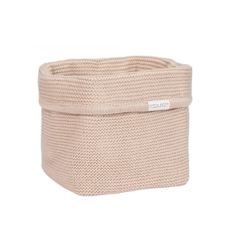Panier de commode tricoté petit - Pure Beige - Little Dutch - Rose