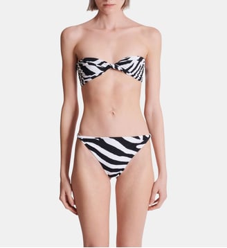 Maillot de bain 2 pièces zébré - Balmain - Black