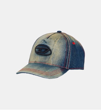 Casquette de baseball en denim avec logo Diesel Kids