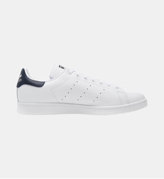 Baskets basses Stan Smith en cuir - Adidas Originals - Blanc et bleu