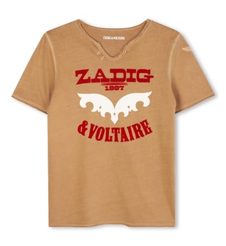 T-shirt à manches courtes - Zadig&Voltaire Kids - Camel