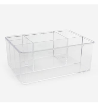 Casier 5 rangements transparent - Square Line - Bath Bazaar - Transparent