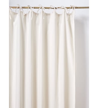Rideau à nouettes en gaze de coton - Cyrillus - Beige clair uni