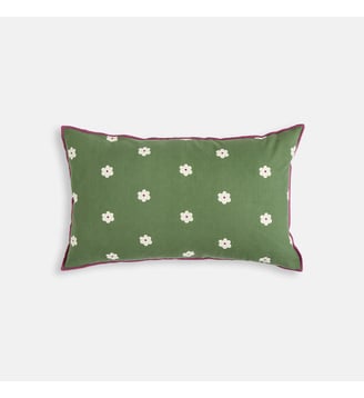 Housse de coussin rectangulaire, en coton, motif fleurs La Redoute Interieurs