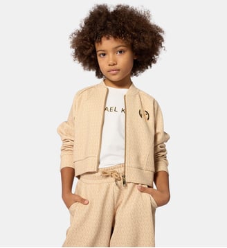 Cardigan en double jersey - Michael Kors Kids - Caramel