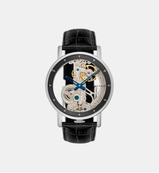 Montre automatique Fowler Noir ES-8225-01 - Earnshaw - Argenté