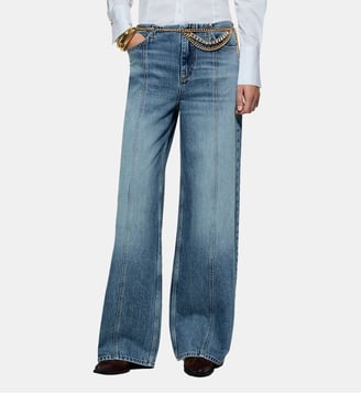 Jean flare avec ceinture bijou Liu Jo