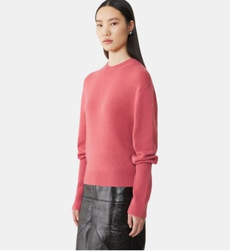Pull Détail Gros Grain En Cachemire - Lanvin - Rose ancien