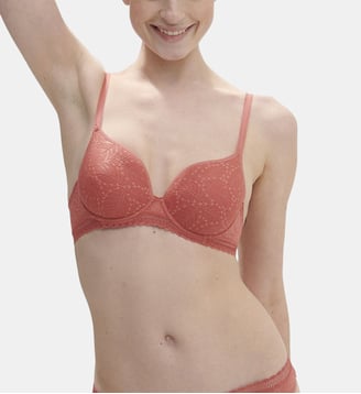 Soutien-gorge corbeille Spacer à dentelles - Simone Pérèle - Corail