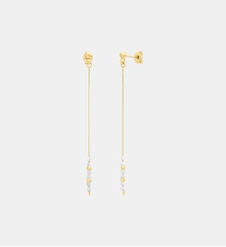 Boucles d'oreilles dorées longues - shani Caroline Najman