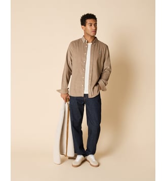 Chemise en velours côtelé - Faguo - Beige foncé