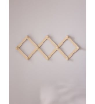 Portemanteau accordéon en bois - Cyrillus - Ivoire