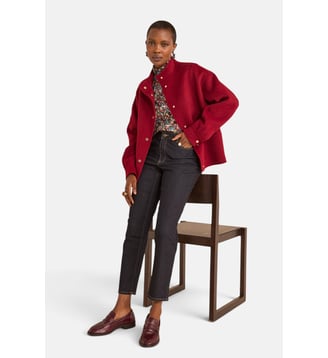 Blouson En Laine Mélangée Chris - Maison 123 - Rouge