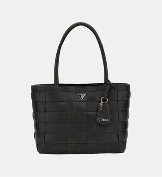 Sac cabas Maylee tressé - Guess - Noir