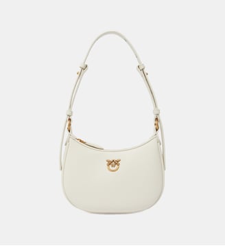 Sac porté épaule baby half moon en cuir - Pinko - Blanc