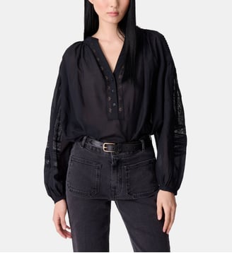 Blouse Brodée Nipoa - Vanessa Bruno - Noir