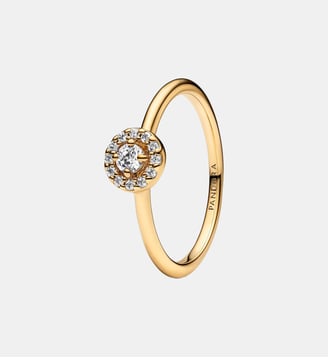 Bague Halo Pavé Rond - Pandora - Doré