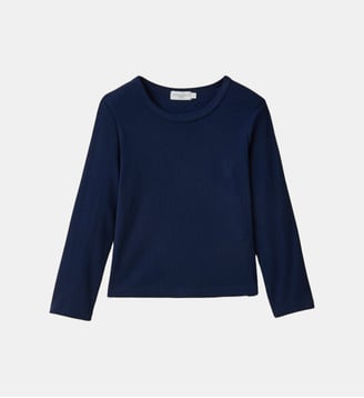 T-shirt manches longues Fille - Cyrillus - Marine
