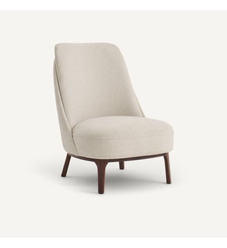 Fauteuil bergère, en noyer et tissu texturé - AM.PM - Ficelle