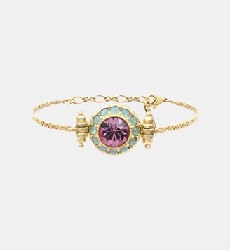 Bracelet chaîne   - Traviata - Satellite - Vert et rose