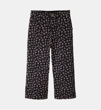 Pantalon large velours imprimé Fille - Cyrillus - Imprimé confettis fonce