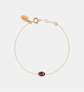 Bracelet doré rhodochrosite - CAB OVALE Caroline Najman
