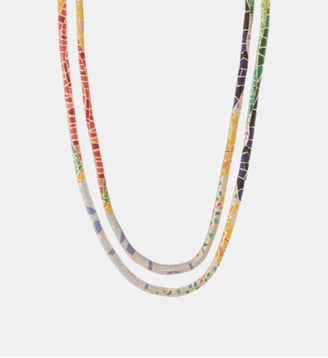 Collier 2 rangs Balagane imprimé mosaïque - Balaboosté - Multicolore