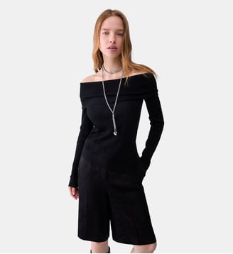 Maille en laine avec encolure Bardot - Liu Jo - Noir