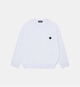 Sweat-shirt col rond avec logo - Dsquared2 - Blanc