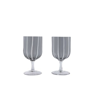 verre en verre à rayures - OYOY - Gris