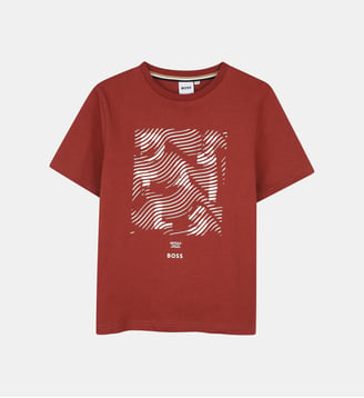 Tee-shirt manches courtes - BOSS Kidswear - Rouge