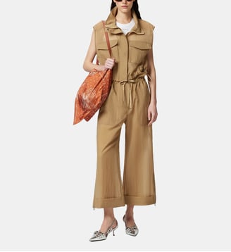 Veste sans manches légère façon gilet - Pinko - Marron