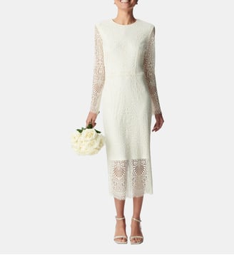 Robe longue dentelle - Ikks - Écru