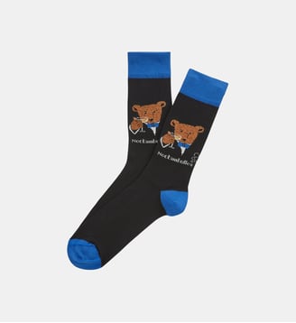 Chaussettes en coton - Champagne - Arthur - Noir