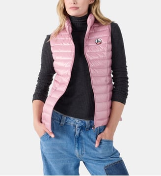 Doudoune légère sans manches brillante Seda shiny - Jott - Rose antique