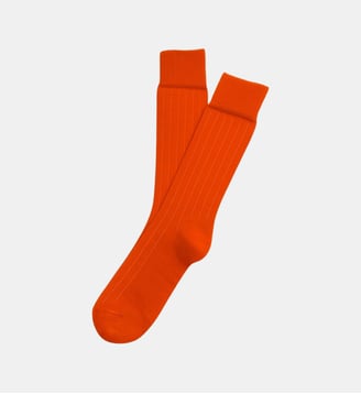 Chaussettes en laine et coton - Rouille - Arthur - Orange