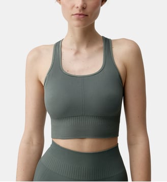 Brassière de Sport Performance Fixation Moyenne ERIS - Born Living Yoga - Sauge