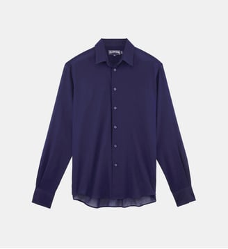 Chemise légère en voile de coton unie Vilebrequin