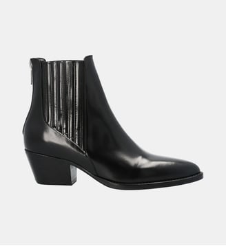 Boots esra - cuir lisse - Colisée Paris - Noir