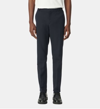 Pantalon de costume élastiqué dos - Ikks - Bleu marine