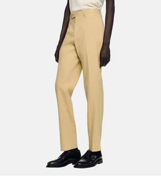 Pantalon de costume en lin - Sandro - Sable