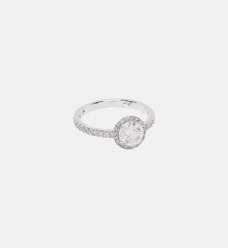 Solitaire Absolu.e Couronne 1 carat pavé - Loyal.e Paris - Or rose