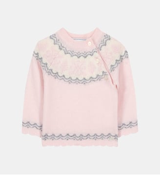 Pull - Rosée motif flocons - Tartine Et Chocolat - Rose pâle