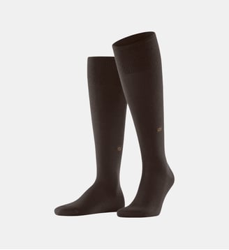 Mi-Bas Leeds Laine Vierge Opaque - Burlington - Marron foncé 2