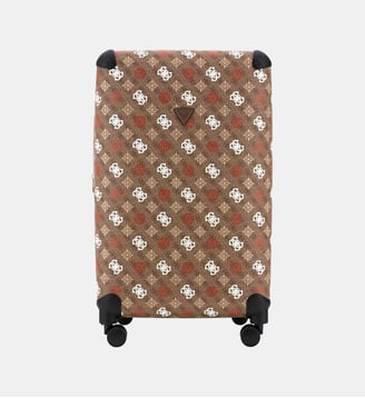 Valise à roulettes Eliette logo 4G pivoine - Guess - Noir et orange