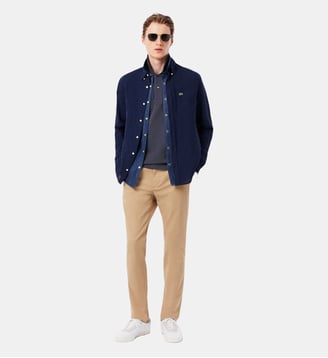 Polo droit coton piqué L.12.12 - Lacoste - Gris foncé