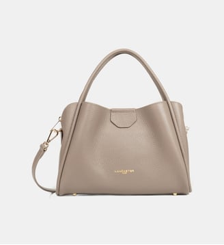 Sac à main Ida Double en cuir - Lancaster - Galet et in et or