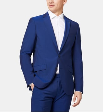Veste de costume en laine slim Allan - Digel - Bleu saphir