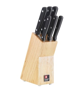 Bloc en bambou avec 6 couteaux de cuisine Richardson Sheffield