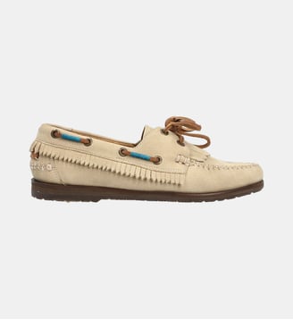 Chaussures bateaux new port - cuir velours - Fairmount - Marron